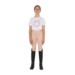 Kinder Reit-T-Shirt Equestro Slim-Fit mit Glitzerlogo