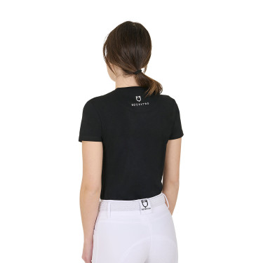 Reit-T-Shirt Damen Equestro Wild Heart – Baumwolle
