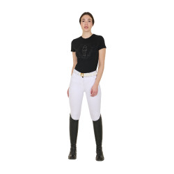 Reit-T-Shirt Damen Equestro Wild Heart – Baumwolle