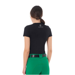 Damen Reitshirt Baumwolle – Equestro Stripe Horse Club