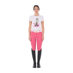 Equestro Damen Reitshirt Baumwolle „So Lovely“ kurzarm