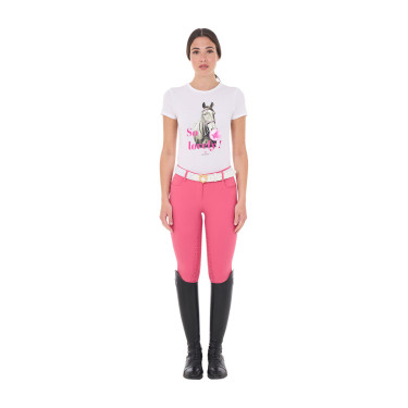 Equestro Damen Reitshirt Baumwolle „So Lovely“ kurzarm