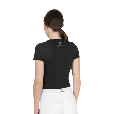 Reit T‑Shirt Damen Equestro Head in the Clouds – Baumwolle