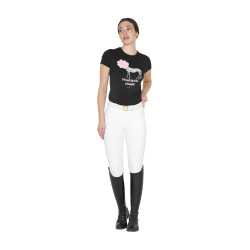 Reit T‑Shirt Damen Equestro Head in the Clouds – Baumwolle