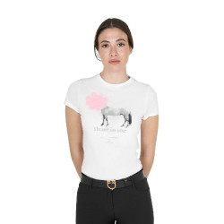 Reit T‑Shirt Damen Equestro Head in the Clouds – Baumwolle Reit T‑Shirt Damen Equestro Head in the Clouds – Baumwolle