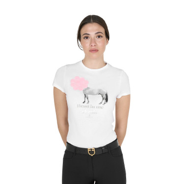 Reit T‑Shirt Damen Equestro Head in the Clouds – Baumwolle Reit T‑Shirt Damen Equestro Head in the Clouds – Baumwolle
