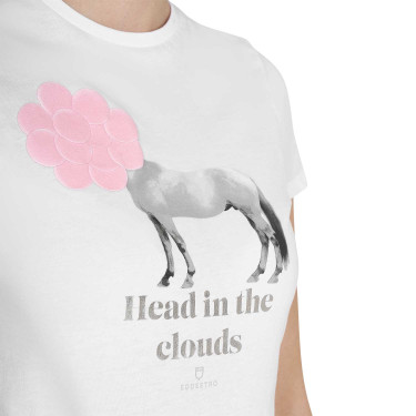 Reit T‑Shirt Damen Equestro Head in the Clouds – Baumwolle Reit T‑Shirt Damen Equestro Head in the Clouds – Baumwolle