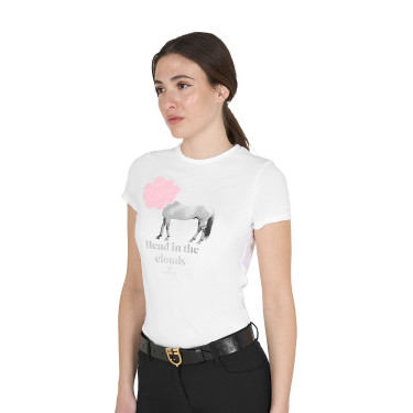 Reit T‑Shirt Damen Equestro Head in the Clouds – Baumwolle Reit T‑Shirt Damen Equestro Head in the Clouds – Baumwolle