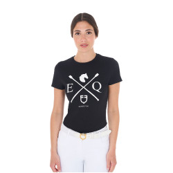 Reit-T-Shirt Damen Equestro EQ – Baumwolle, kurzarm Reit-T-Shirt Damen Equestro EQ – Baumwolle, kurzarm