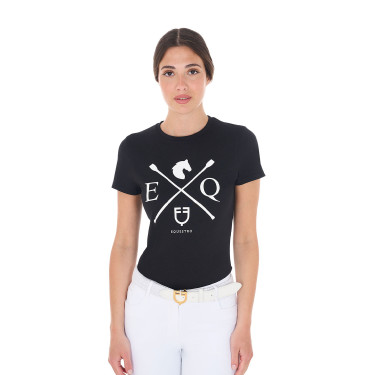 Reit-T-Shirt Damen Equestro EQ – Baumwolle, kurzarm Reit-T-Shirt Damen Equestro EQ – Baumwolle, kurzarm