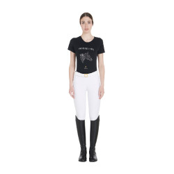 Reit-T-Shirt Damen Slim-Fit mit Strass | Equestro