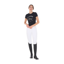Equestrian T-Shirt Damen mit Strass – Equestro Cannes Equestrian T-Shirt Damen mit Strass – Equestro Cannes