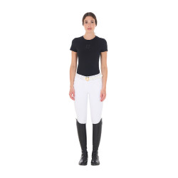 Damen Reit-T-Shirt Equestro Basic mit Ton-in-Ton-Logo