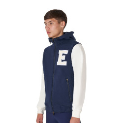 Herren Reit-Sweatshirt Equestro mit Frontzip – zweifarbig