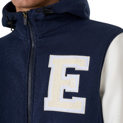 Herren Reit-Sweatshirt Equestro mit Frontzip – zweifarbig