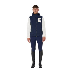 Herren Reit-Sweatshirt Equestro mit Frontzip – zweifarbig