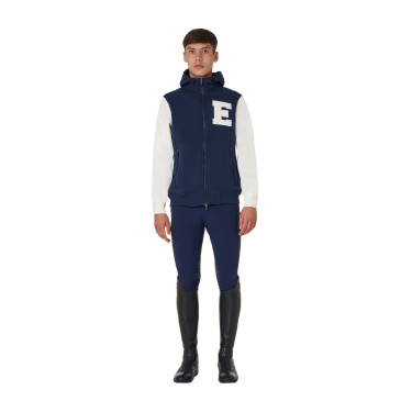 Herren Reit-Sweatshirt Equestro mit Frontzip – zweifarbig