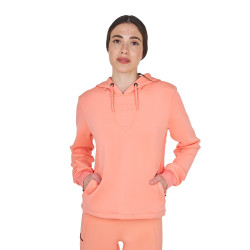 Damen Reit-Sweatshirt Equestro mit Rücken-Ausschnitt