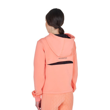 Damen Reit-Sweatshirt Equestro mit Rücken-Ausschnitt