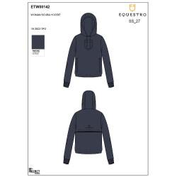 Damen Reit-Sweatshirt Equestro mit Rücken-Ausschnitt