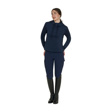 Damen Reit-Sweatshirt Equestro mit Rücken-Ausschnitt