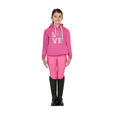 Reitpullover Mädchen Equestro Winter Love – Fleece