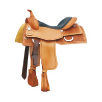 Western-Sattel Pool’s Genuine Working Cow 555 Classic Natürlich Braun