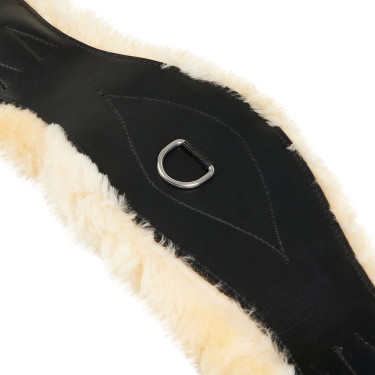 Dressur-Sattelgurt Leder mit Lammfell – Equestrian