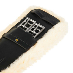 Dressur-Sattelgurt Leder mit Lammfell – Equestrian
