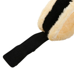 Dressur-Sattelgurt Leder mit Lammfell – Equestrian