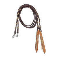 Lakota-Nylonzügel mit Lederflap Braun