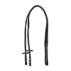Reitzügel Leder & Gummi violett – Equestro | Equi-Clic Reitzügel Leder & Gummi violett – Equestro | Equi-Clic