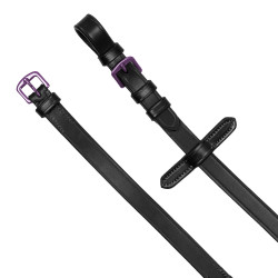 Reitzügel Leder & Gummi violett – Equestro | Equi-Clic Reitzügel Leder & Gummi violett – Equestro | Equi-Clic