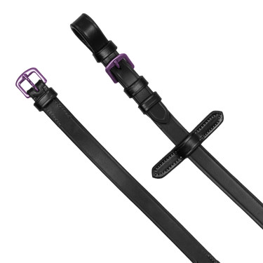 Reitzügel Leder & Gummi violett – Equestro | Equi-Clic Reitzügel Leder & Gummi violett – Equestro | Equi-Clic
