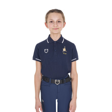 Kinder Reit-Poloshirt Equestro x FISE – atmungsaktiv