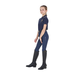 Kinder Reit-Poloshirt Equestro x FISE – atmungsaktiv