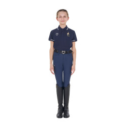 Kinder Reit-Poloshirt Equestro x FISE – atmungsaktiv