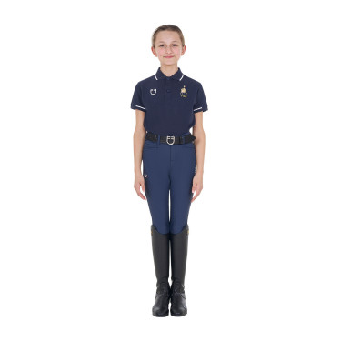 Kinder Reit-Poloshirt Equestro x FISE – atmungsaktiv