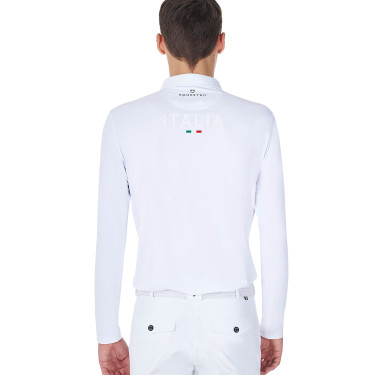Herren Turnierpolo langarm – Reitshirt Equestro x FISE