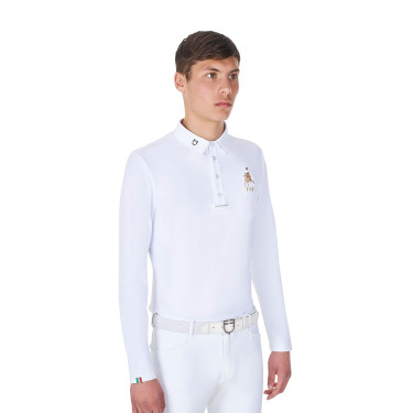 Herren Turnierpolo langarm – Reitshirt Equestro x FISE