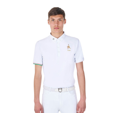 Herren Turnierpoloshirt Reiten Equestro x FISE – UV-Schutz Herren Turnierpoloshirt Reiten Equestro x FISE – UV-Schutz