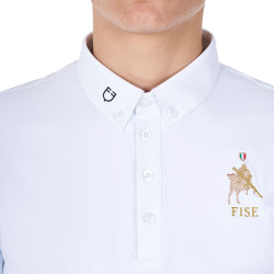 Herren Turnierpoloshirt Reiten Equestro x FISE – UV-Schutz Herren Turnierpoloshirt Reiten Equestro x FISE – UV-Schutz