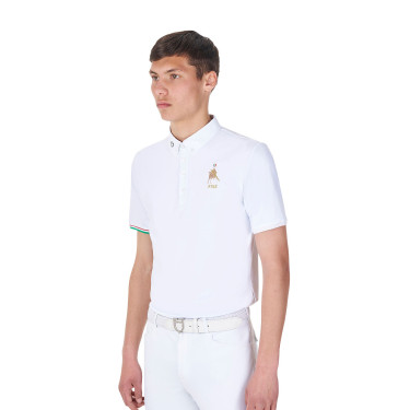 Herren Turnierpoloshirt Reiten Equestro x FISE – UV-Schutz Herren Turnierpoloshirt Reiten Equestro x FISE – UV-Schutz