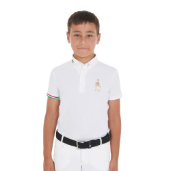 Jungen Turnierpolo Reitshirt kurzarm Equestro x FISE Jungen Turnierpolo Reitshirt kurzarm Equestro x FISE