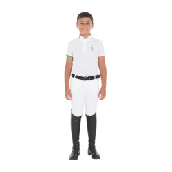 Jungen Turnierpolo Reitshirt kurzarm Equestro x FISE Jungen Turnierpolo Reitshirt kurzarm Equestro x FISE