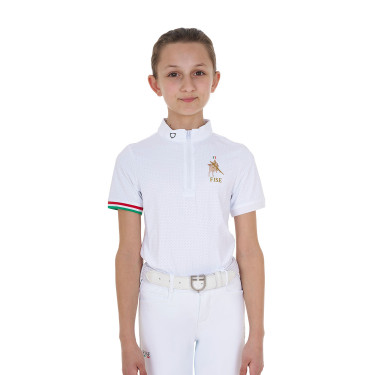 Kinder Reit Turnierpolo kurzarm mit Reißverschluss | Equestro Kinder Reit Turnierpolo kurzarm mit Reißverschluss | Equestro