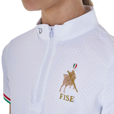 Kinder Reit Turnierpolo kurzarm mit Reißverschluss | Equestro Kinder Reit Turnierpolo kurzarm mit Reißverschluss | Equestro