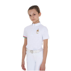 Kinder Reit Turnierpolo kurzarm mit Reißverschluss | Equestro Kinder Reit Turnierpolo kurzarm mit Reißverschluss | Equestro