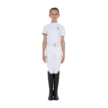 Kinder Reit Turnierpolo kurzarm mit Reißverschluss | Equestro Kinder Reit Turnierpolo kurzarm mit Reißverschluss | Equestro