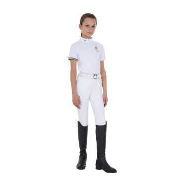 Kinder Reit Turnierpolo kurzarm mit Reißverschluss | Equestro Kinder Reit Turnierpolo kurzarm mit Reißverschluss | Equestro